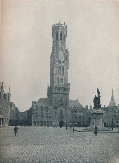 The Markt and the Belfry, Bruges, Belgium c1900-1914 by John Benjamin Stone