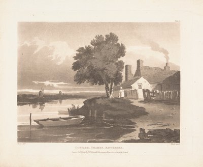 Cottage, Thames, Battersea by John Bluck