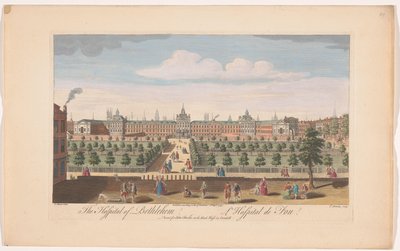 View of Bethlem Royal Hospital in London by John Bowles