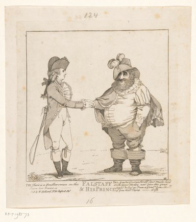 Fox and the Prince of Wales, 1783 Falstaff & his Prince (title on object) by John Boyne
