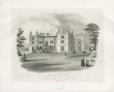 Drayton Bassett - "Drayton Manor" (engraving) by John Brandard