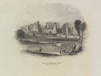 Ruins of Kenilworth Castle and Bed of the Lake by John Brandard