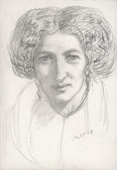 Head and Shoulders Portrait of a Woman by John Brett