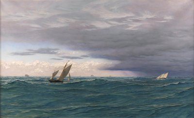 Yachts in a Seaway, Mediterranean by John Brett