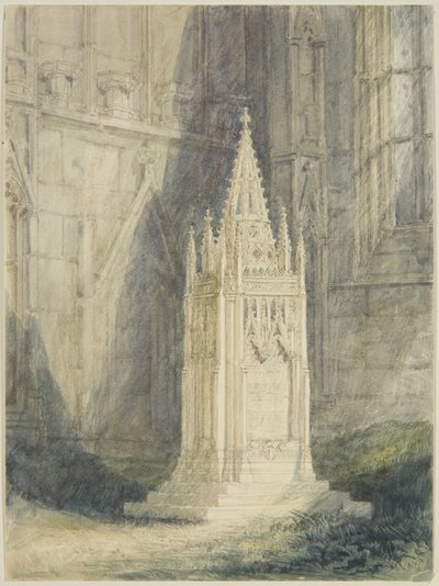 Design for Chatterton Cenotaph in St Mary Redcliffe Church by John Britton