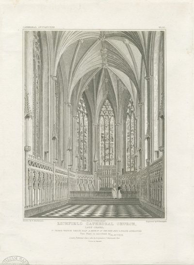 Interior of Lichfield Cathedral - Lady Chapel by John Britton