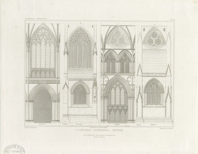 Interior of Lichfield Cathedral - Nave and Choir by John Britton