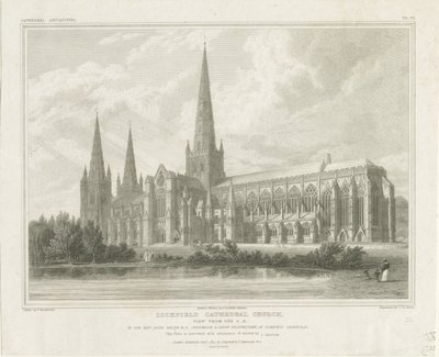 Lichfield Cathedral - South East View by John Britton