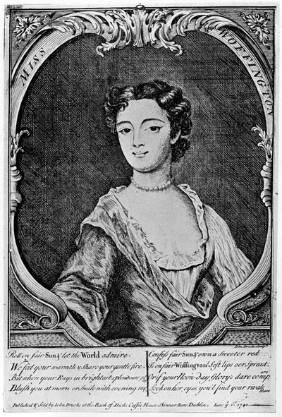 Margaret Peg Woffington, Irish actress by John Brooks