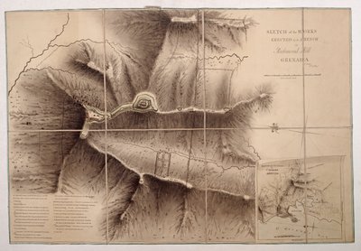 Sketch of the Works Erected by the French on Richmond Hill, Grenada by John Brown