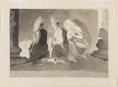 Three Kneeling Women by John Brown