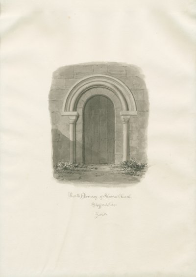 Alrewas Church - North Doorway by John Buckler