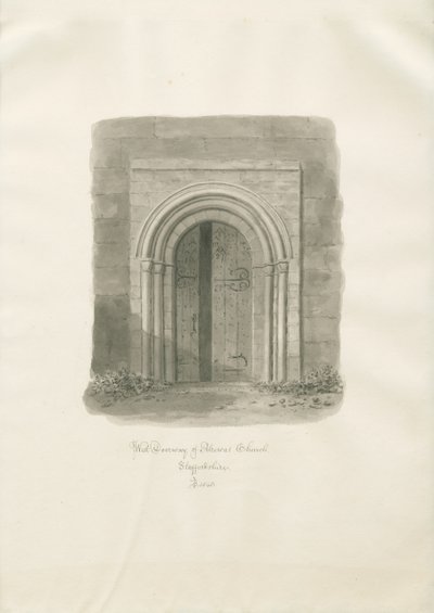 West Doorway of Alrewas Church by John Buckler