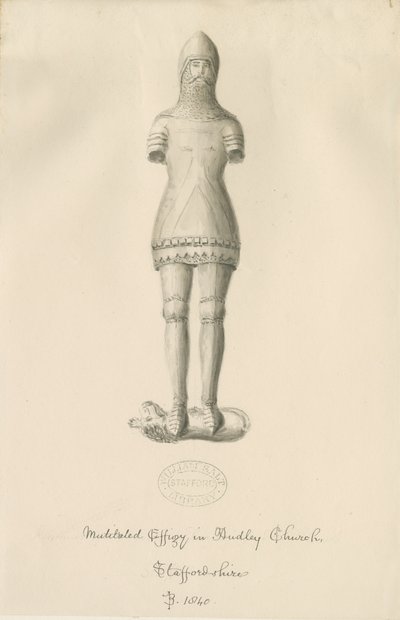 Audley Monuments - Audley Knight by John Buckler