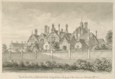 Barton under Needwood - Barton Hall, 1839 by John Buckler