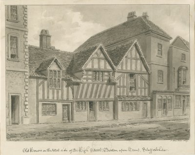 Burton-upon-Trent - Old Houses on High Street by John Buckler