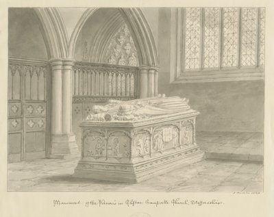 Clifton Campville Church - Vernon Monument by John Buckler