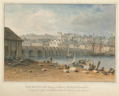 Devonshire - Bideford - Bridge and Town by John Buckler