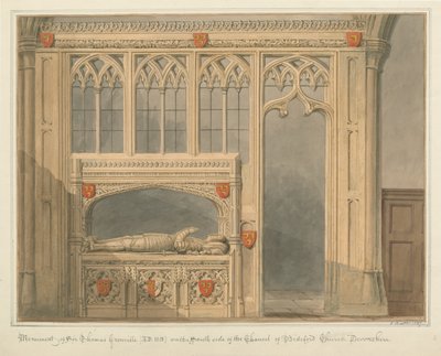 Devonshire - Bideford Church - Monument of Sir Thomas Grenville by John Buckler