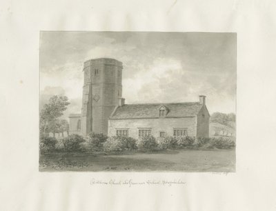 Dilhorne - Church and Grammar School by John Buckler