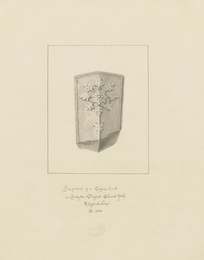 Coffin Lid, Drayton Bassett Church by John Buckler
