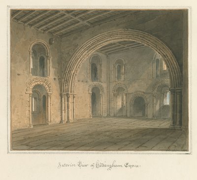 Essex - Hedingham Castle - Interior by John Buckler