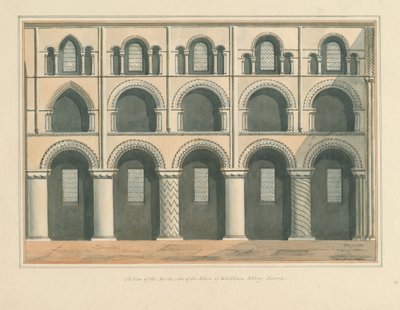 Section of the North Side of the Nave, Waltham Abbey by John Buckler