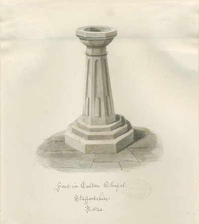 Font in Calton Chapel - Now 