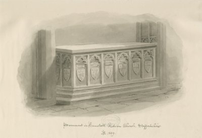 Hamstall Ridware Church - Monument by John Buckler