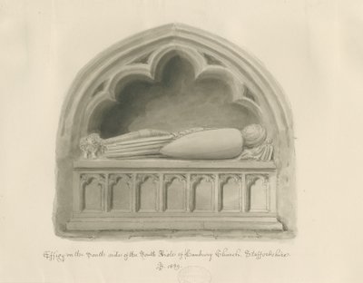 Hanbury Church - Effigy [of Sir John Hanbury] by John Buckler