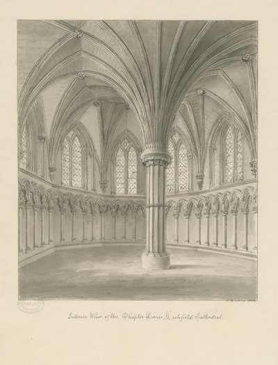 Interior of Lichfield Cathedral - Chapter House by John Buckler