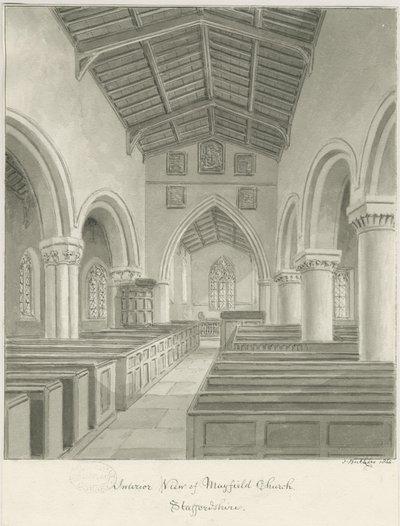 Interior of Mayfield Church by John Buckler