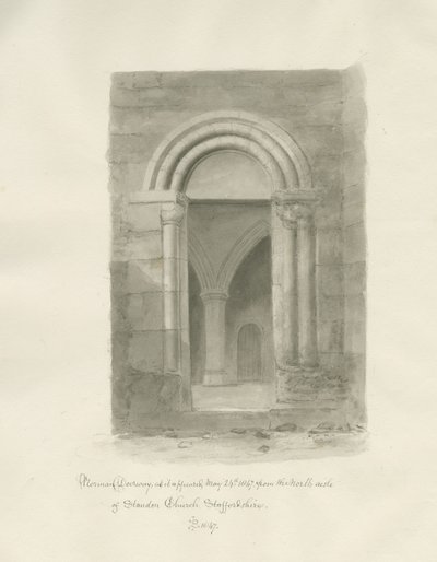 Interior of Standon Church by John Buckler