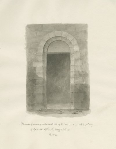 Interior of Standon Church (24 May 1847) by John Buckler