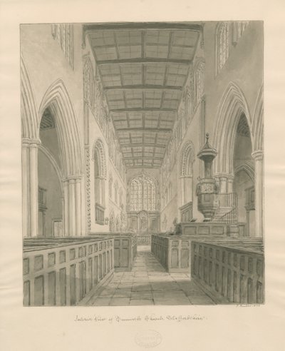 Interior of Tamworth Church by John Buckler