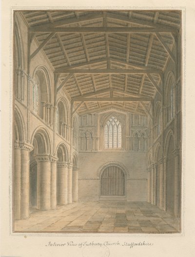 Interior of Tutbury Priory Church by John Buckler