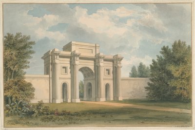 Leicestershire - Gopsall House - The Gateway by John Buckler