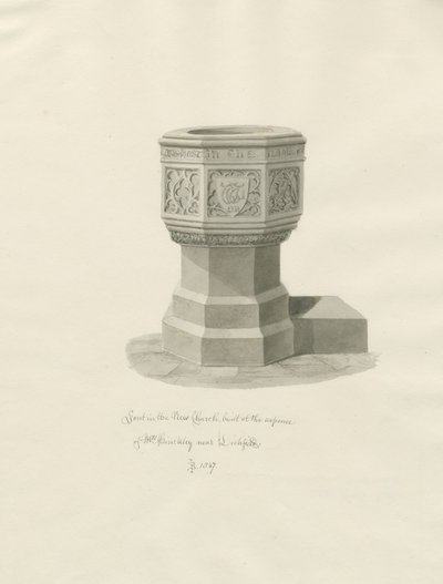 Lichfield - Font in Christ Church [