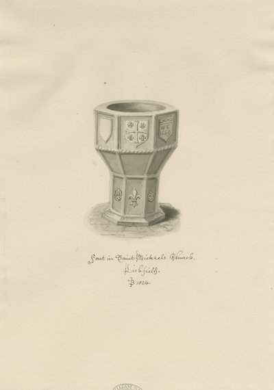 Lichfield - Font in St. Michael