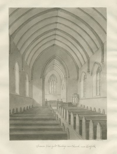Interior of Christ Church, Lichfield by John Buckler