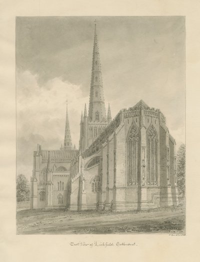 Lichfield Cathedral - East View by John Buckler