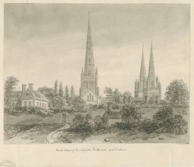 Lichfield Cathedral - North View by John Buckler