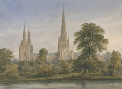 Lichfield Cathedral - South East View by John Buckler