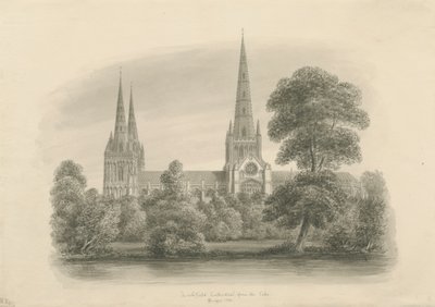 Lichfield Cathedral - South View by John Buckler