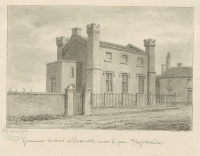 Newcastle-under-Lyme - Grammar School by John Buckler
