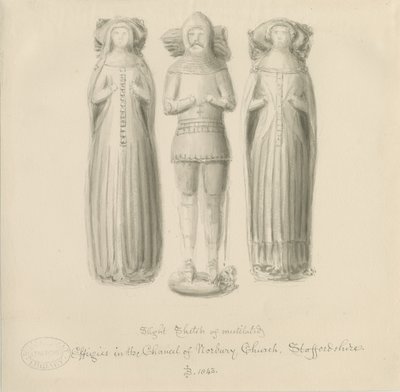 Norbury Church - Effigy of Sir Edward Botiler by John Buckler