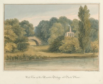 Oxfordshire - Henley upon Thames - Rustic Bridge at Park Place by John Buckler
