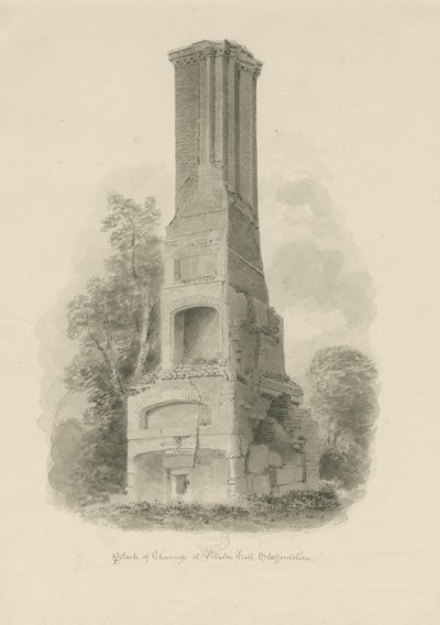 Pillaton Hall - Kitchen Chimney by John Buckler