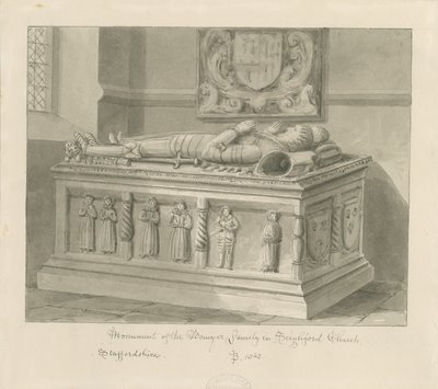 Seighford Church - Tomb of William and Mercy Bowyer by John Buckler