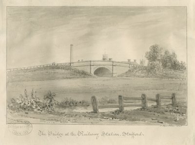 Stafford - Bridge at Railway Station by John Buckler